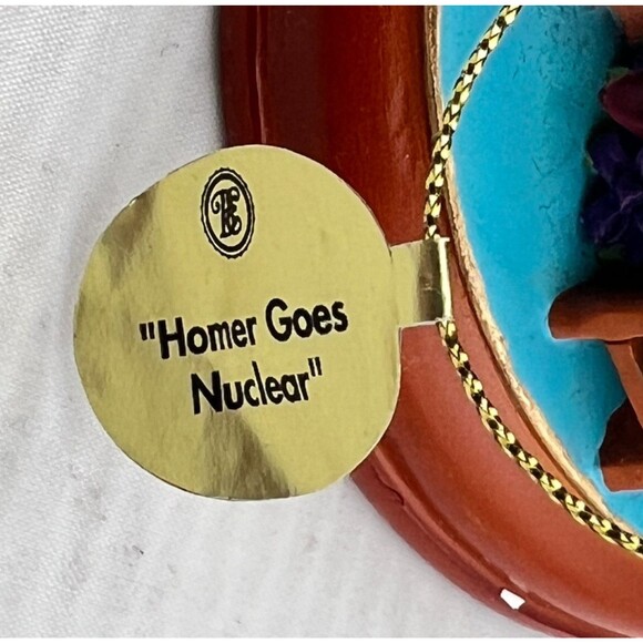 SIMPSONS Bradford Christmas Tree Ornament Illuminated "Homer Goes Nuclear" Bart - Picture 5 of 8